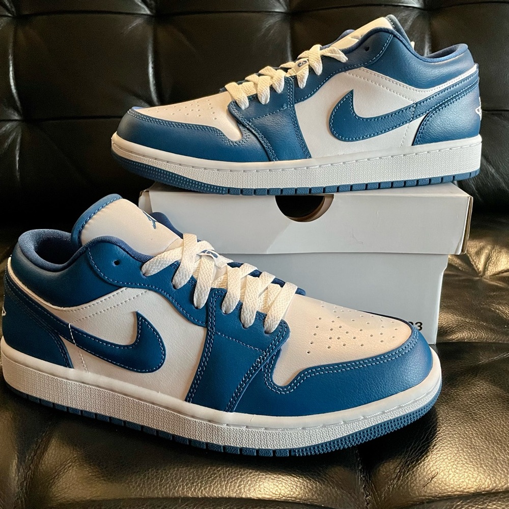 NEW Nike Jordan 1 Low Marina Blue White (Size US Women’s 10.5) AUTHENTIC